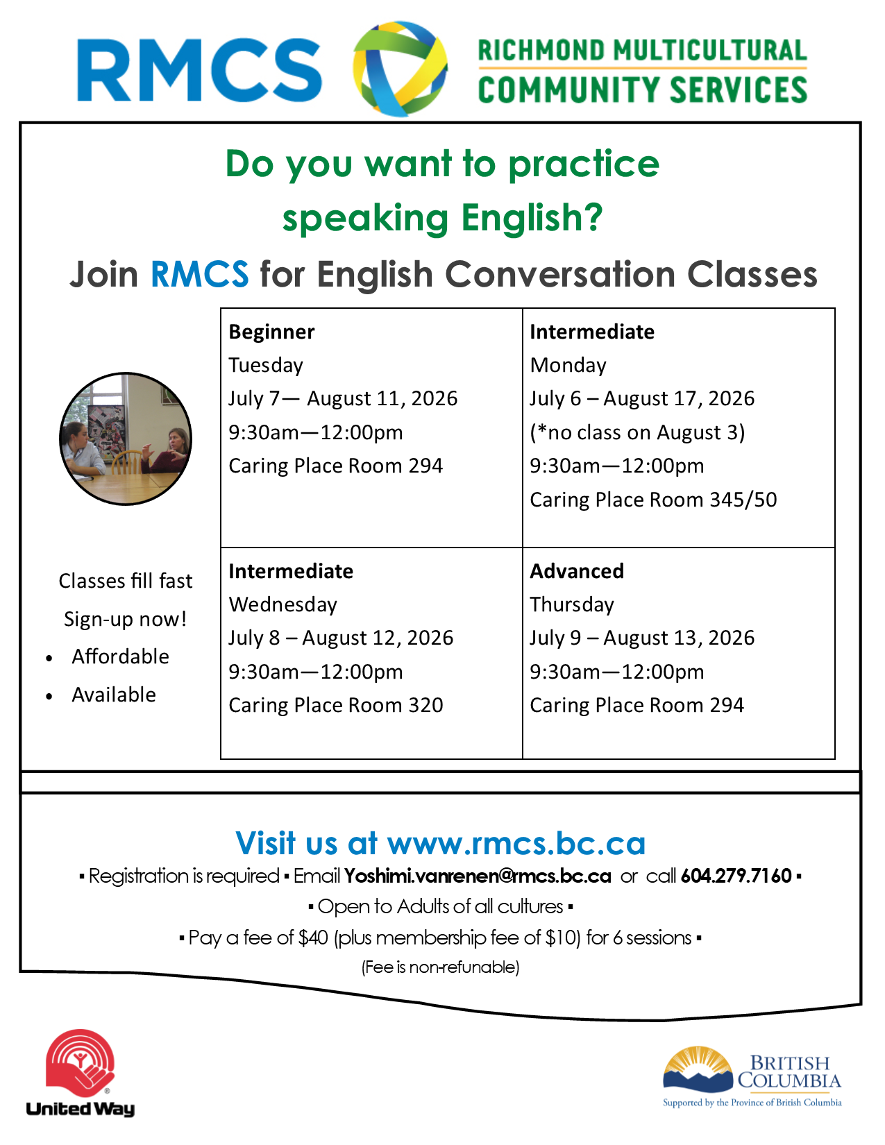 ECC Summer 2026 Flyer
